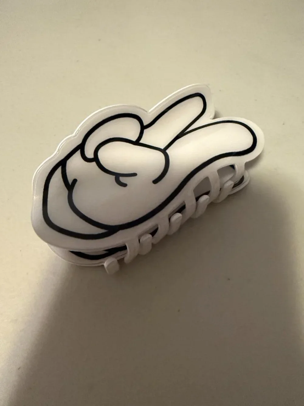 Mickey Hands Peace Sign Claw Clip Hair Accessory